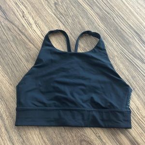 high neck lulu sports bra - soul cycle collab